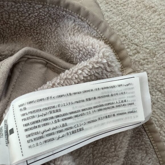 Abercrombie & Fitch Sherpa Fleece Half Snap Pullover Jacket Top S - Picture 9 of 10